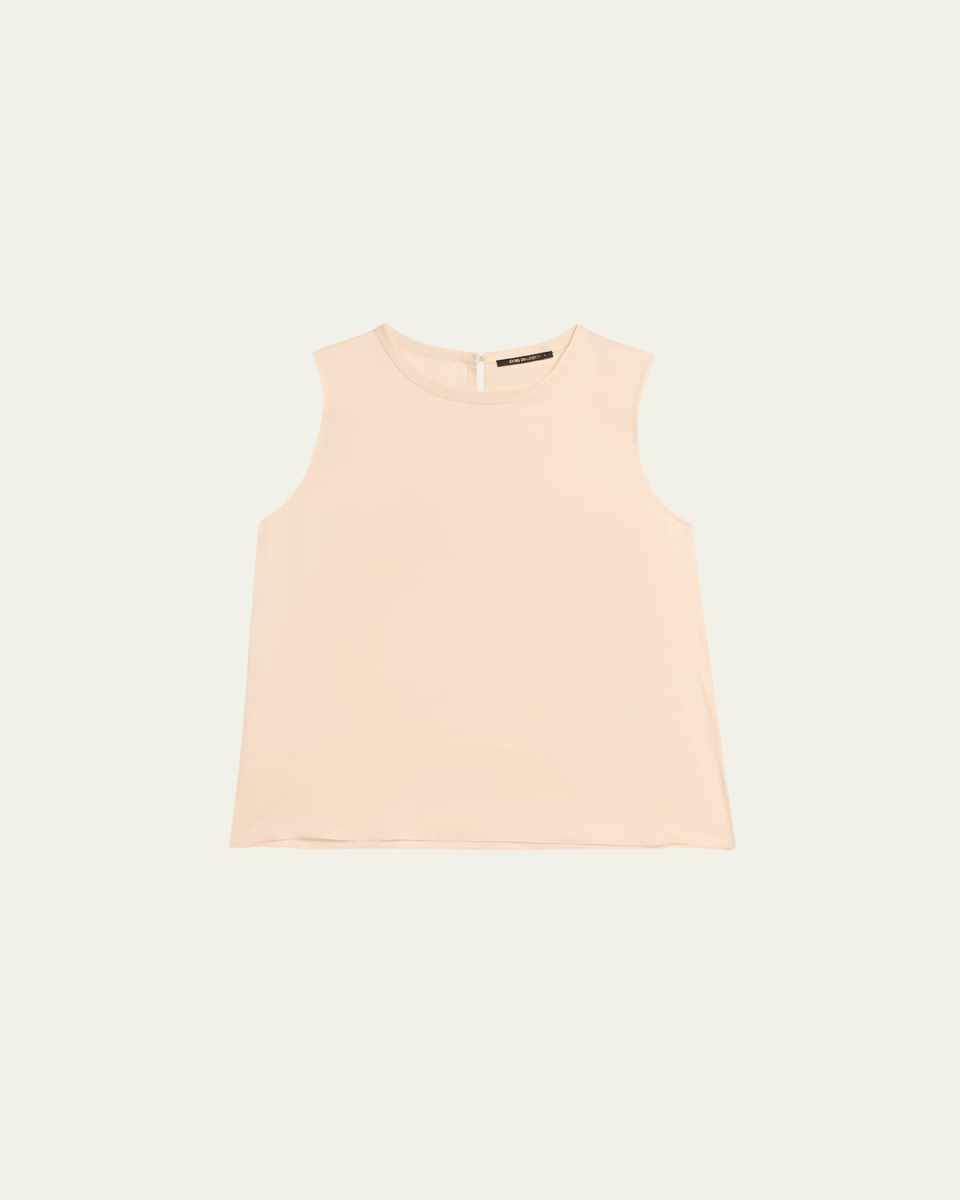 Aura Sleeveless Silk-Blend Blous